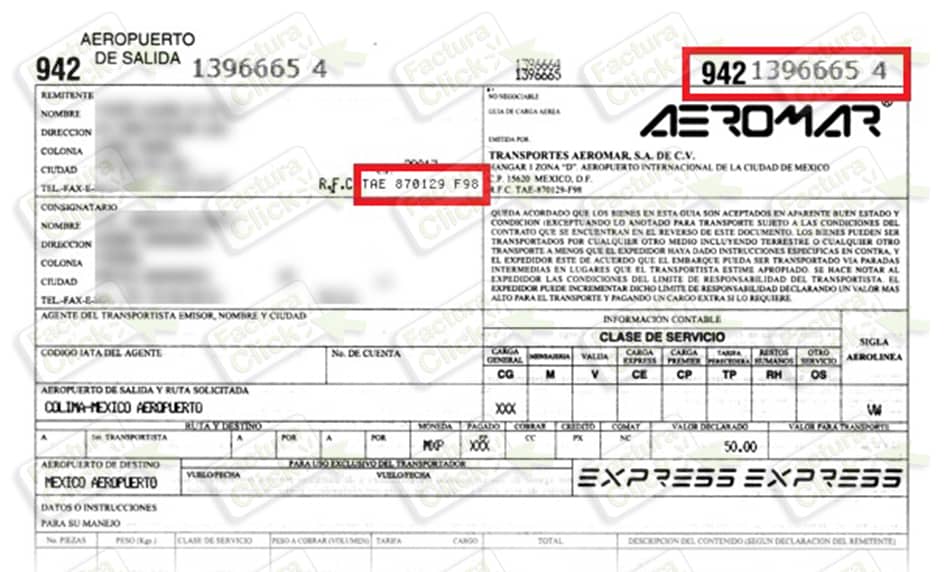 AEROMAR CARGA FACTURACION 2020-4