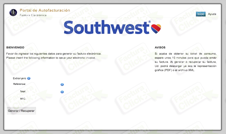 SOUTHWEST FACTURACION 2020-0