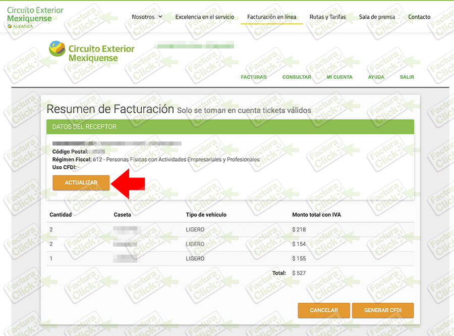 CIRCUITO EXTERIOR MEXIQUENSE FACTURACION 2024-8