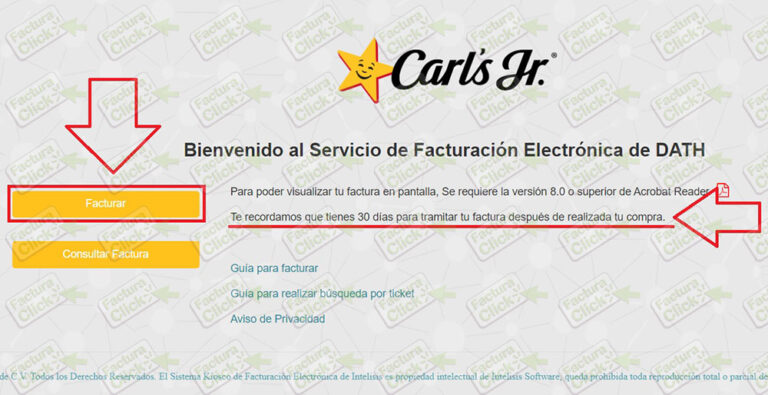 ¿Cómo facturar en Carl's Jr? | Facturar en línea | Factura Click
