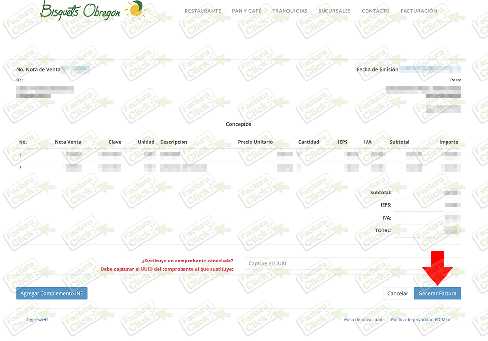 LOS BISQUETS OBREGON FACTURACION 2025-4