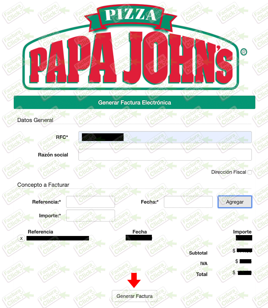 PAPA JOHNS FACTURACION 0122-4