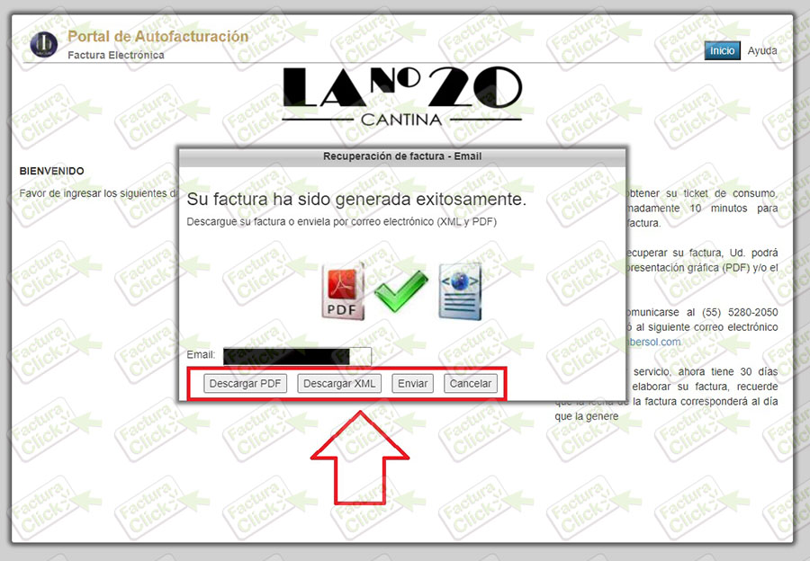 Cómo facturar en La No. 20? | Factura La Veinte Cantina | Factura Click