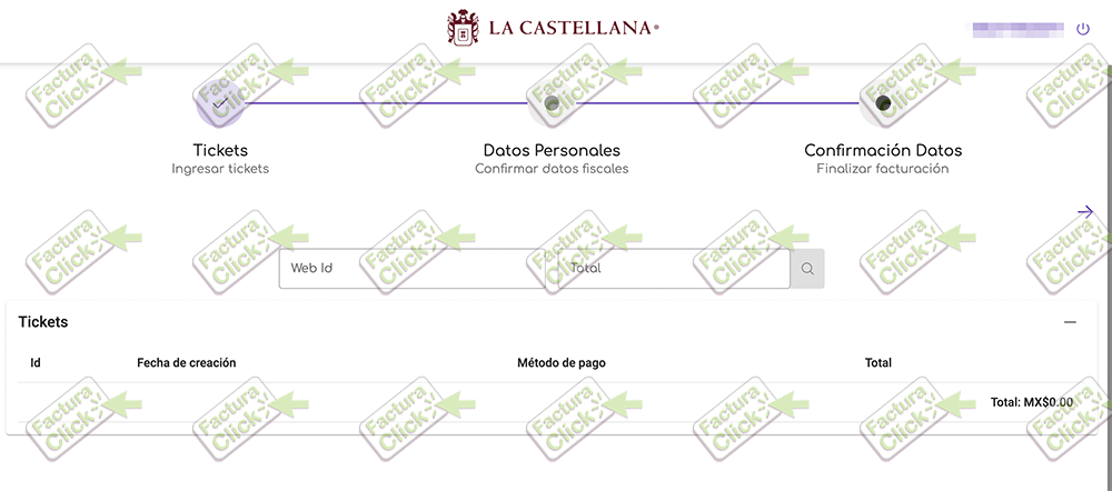 Formulario de registro de información fiscal La Castellana